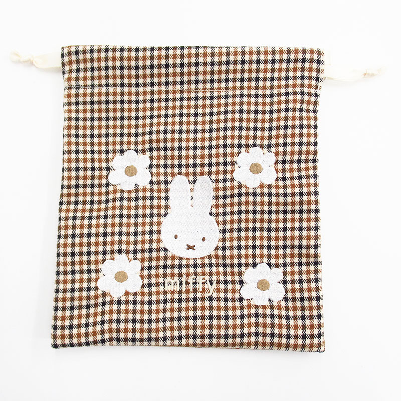 miffy 巾着 IV キルティングチェック